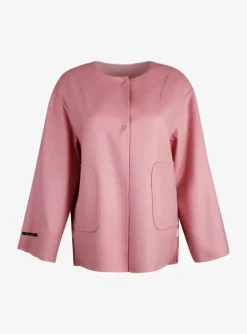 Jas kort reversible roze | DELSCHER. Fashion