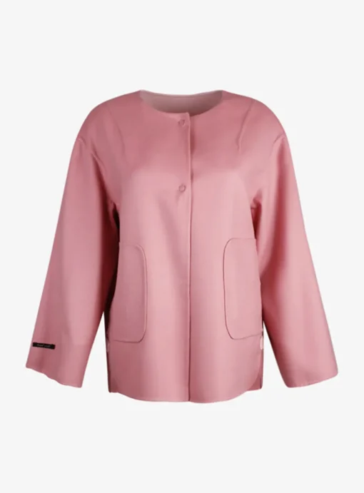 Jas kort reversible roze | DELSCHER. Fashion