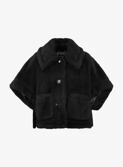 Jas newterzo1 kort teddy zwart | DELSCHER. Fashion