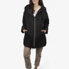 Jas parka zwart met capuchon | DELSCHER. Fashion