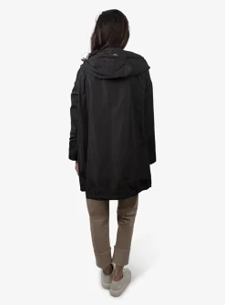 Jas parka zwart met capuchon | DELSCHER. Fashion