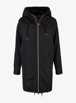 Jas parka zwart met capuchon | DELSCHER. Fashion