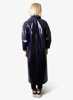 Jas raincoat lak marine | DELSCHER. Fashion
