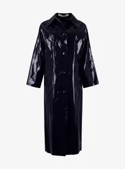 Jas raincoat lak marine | DELSCHER. Fashion