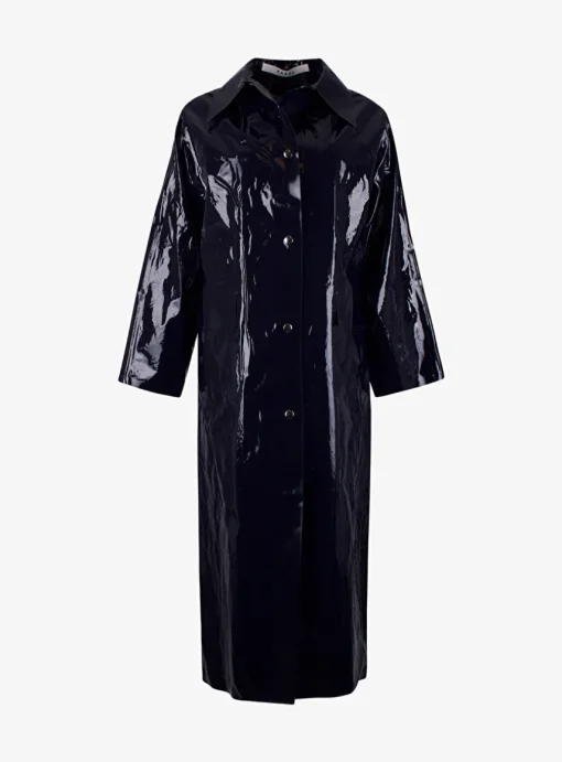 Jas raincoat lak marine | DELSCHER. Fashion
