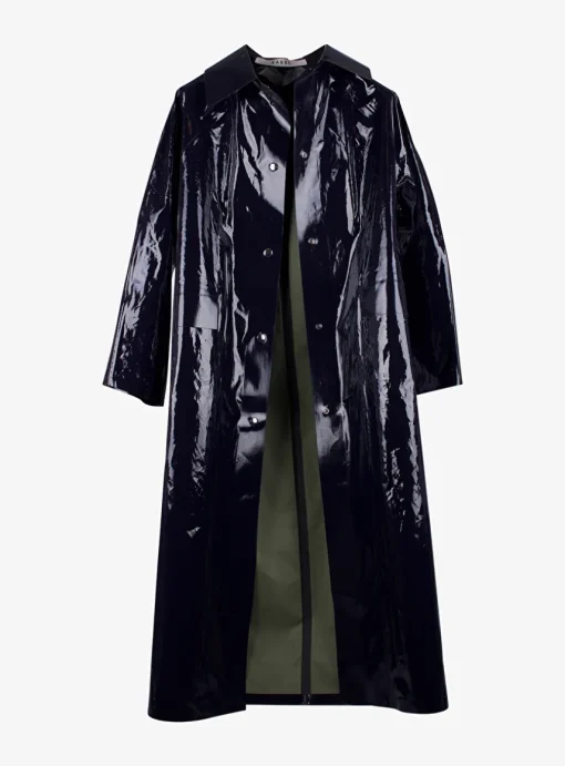 Jas raincoat lak marine | DELSCHER. Fashion