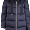 Jas step capuchon blauw | DELSCHER. Fashion