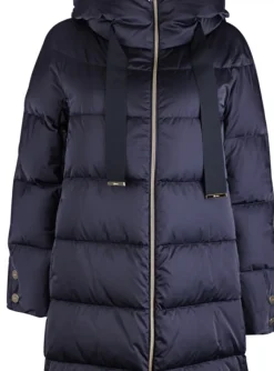 Jas step capuchon blauw | DELSCHER. Fashion