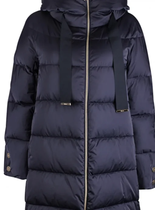 Jas step capuchon blauw | DELSCHER. Fashion