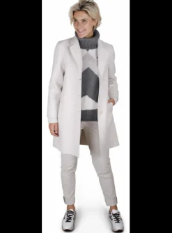 Jas wol offwhite | DELSCHER. Fashion