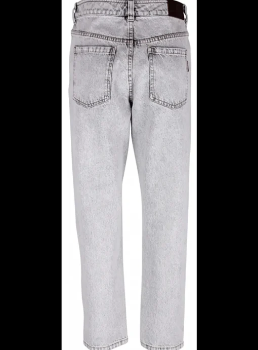 Jeans faded lichtgrijs | DELSCHER. Fashion
