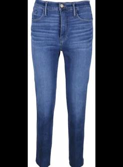 Jeans Le Sylvie Crop ultra-highrise blauw | DELSCHER. Fashion