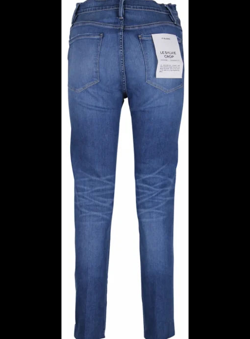 Jeans Le Sylvie Crop ultra-highrise blauw | DELSCHER. Fashion