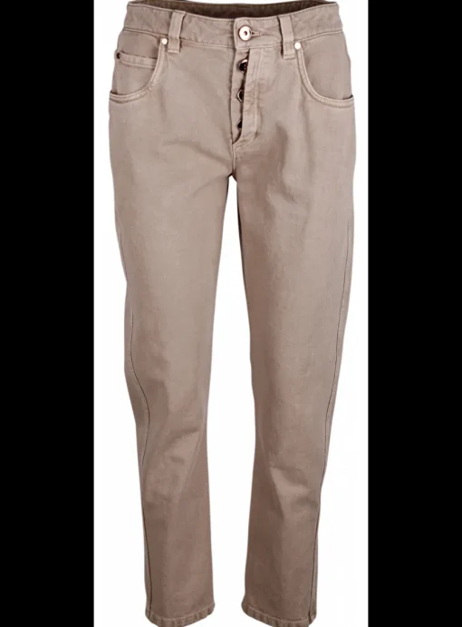 Jeans mom beige | DELSCHER. Fashion