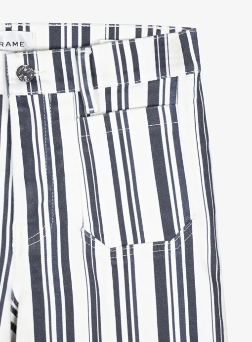 Jeans slim palazzo streep navy wit | DELSCHER. Fashion