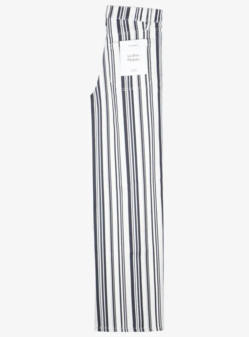 Jeans slim palazzo streep navy wit | DELSCHER. Fashion