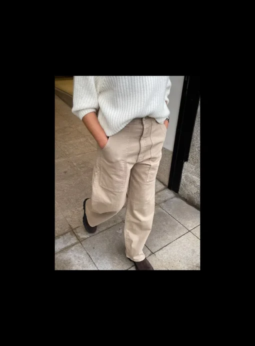 Jeans the quartet double pocket beige | DELSCHER. Fashion