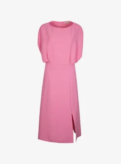 Jurk calice CRÊPE poeder pink roze | DELSCHER. Fashion