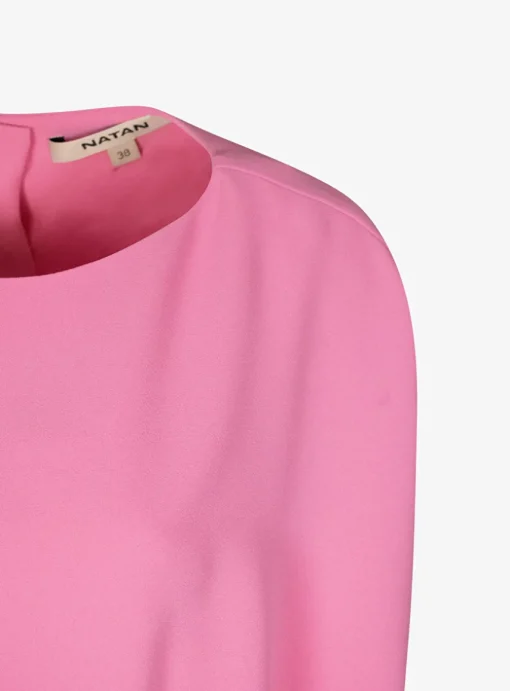 Jurk calice CRÊPE poeder pink roze | DELSCHER. Fashion