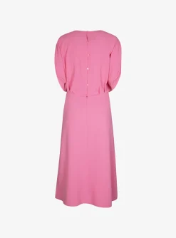Jurk calice CRÊPE poeder pink roze | DELSCHER. Fashion