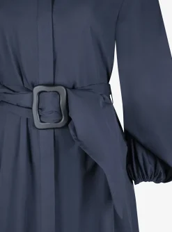 Jurk capri katoen marine | DELSCHER. Fashion
