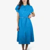 Jurk cirkels haakpatroon turqoise | DELSCHER. Fashion