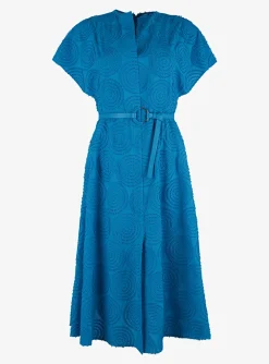 Jurk cirkels haakpatroon turqoise | DELSCHER. Fashion