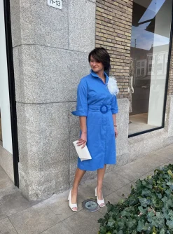 Jurk croatie blauw | DELSCHER. Fashion