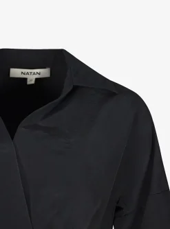 Jurk cuba technisch katoen zwart | DELSCHER. Fashion