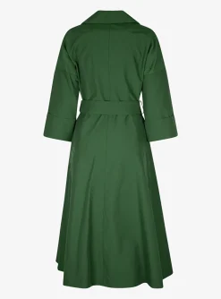 Jurk cuba technisch katoen groen | DELSCHER. Fashion