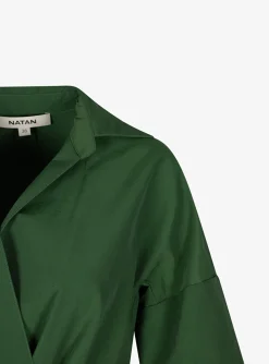 Jurk cuba technisch katoen groen | DELSCHER. Fashion