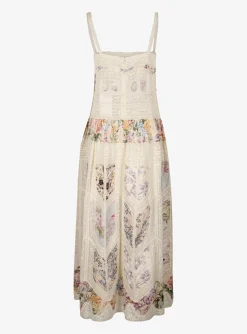 Jurk halliday lace trim bloem dessin multi color | DELSCHER. Fashion