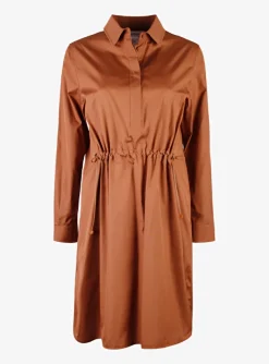 Jurk juanita cognac | DELSCHER. Fashion