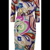 Jurk multicolor pucci dessin v-hals, rond | DELSCHER. Fashion