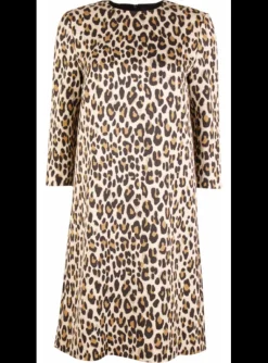 Jurk print panter | DELSCHER. Fashion