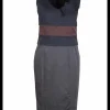 Jurk Rania gevouwen antracietgrijs, blauw, burgundy | DELSCHER. Fashion