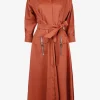 Jurk sibari oranje | DELSCHER. Fashion