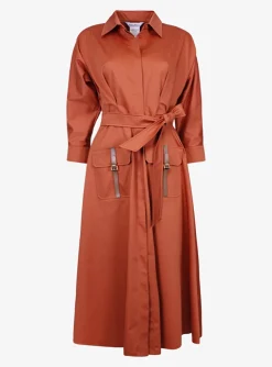 Jurk sibari oranje | DELSCHER. Fashion