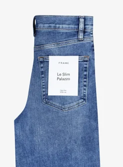 Le slim palazzo jeans blauw | DELSCHER. Fashion