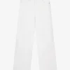 Le slim palazzo jeans wit | DELSCHER. Fashion