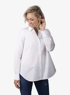 Lenon blouse wit oversized | DELSCHER. Fashion