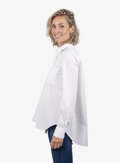 Lenon blouse wit oversized | DELSCHER. Fashion