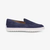 Loafer Gomma suede marine | DELSCHER. Fashion