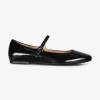 Mary Jane ballerina leder zwart | DELSCHER. Fashion