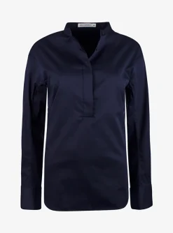 Nura blouse donkerblauw | DELSCHER. Fashion