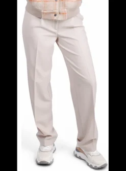 Pantalon bandplooi beige | DELSCHER. Fashion