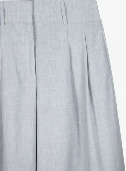 Pantalon bandplooi lichtgrijs | DELSCHER. Fashion