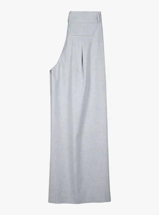 Pantalon bandplooi lichtgrijs | DELSCHER. Fashion