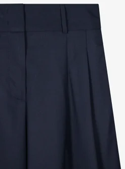 Pantalon bandplooi marine | DELSCHER. Fashion