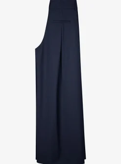 Pantalon bandplooi marine | DELSCHER. Fashion